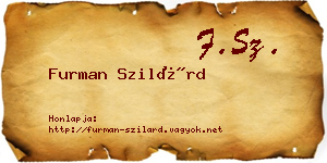 Furman Szilárd névjegykártya