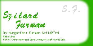 szilard furman business card